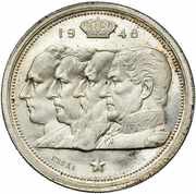 100 Francs Kings; French text - Essai, Belgium, 1948 reverse image