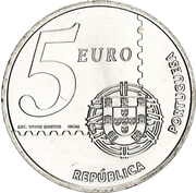 5 Euros First Portuguese Stamp obverse image