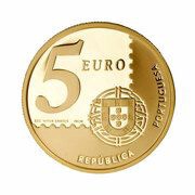 5 Euros First Portuguese Stamp; Gold obverse image