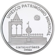 5 Euros World Heritage - Évora; Proof issue, Portugal, 2004 reverse image