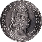 5 Euros Numismatic Treasures - A Peça de D. João V, Portugal, 2012 reverse image