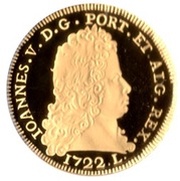 5 Euros Numismatic Treasures - A Peça de D. João V; gold, Portugal, 2012 reverse image