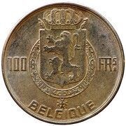 100 Francs Kings; French text, Belgium, 1948-1954 reverse image