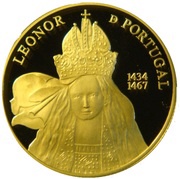 5 Euros Leonor of Portugal; Gold, Portugal, 2014 reverse image