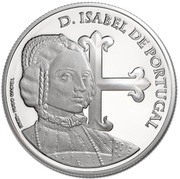 5 Euros Isabella of Portugal; Silver, Portugal, 2015 reverse image