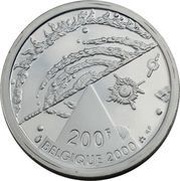 200 Francs - Albert II French text; The Universe obverse image