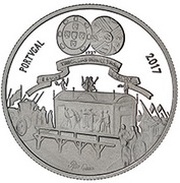 5 Euros D. Maria Barbara; Silver, Portugal, 2017 reverse image