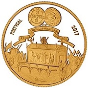 5 Euros D. Maria Barbara; Gold, Portugal, 2017 reverse image