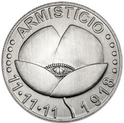 5 Euros 100 years of the armistice, Portugal, 2018 reverse image