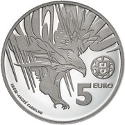 5 Euros The Imperial Eagle; Silver, Portugal, 2018 reverse image