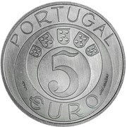 5 Euros 45th anniversary of the carnation revolution obverse image