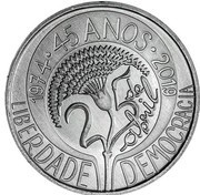 5 Euros 45th anniversary of the carnation revolution, Portugal, 2019 reverse image
