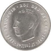 250 Francs - Baudouin I 25th Anniversary of Accession; French text obverse image