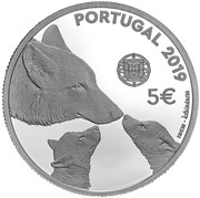 5 Euros Iberian wolf; Silver obverse image