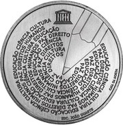 5 Euros Portuguese language day, Portugal, 2020 reverse image