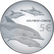 5 Euros The dolphin, Portugal, 2020 reverse image