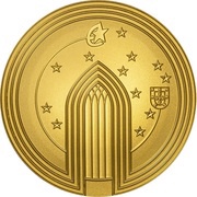 5 Euros The Gothic; Gold, Portugal, 2020 reverse image