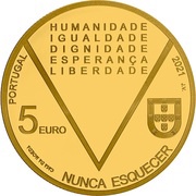 5 Euros Aristides de Sousa Mendes; Gold obverse image