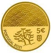 5 Euros A Arte da Laca; Gold obverse image