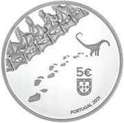 5 Euros Dinheirosaurus Lourinhanensis; Silver obverse image