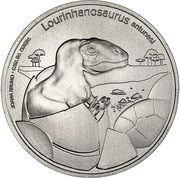 5 Euros Lourinhanosaurus antunesi, Portugal, 2022 reverse image