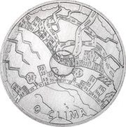 5 Euros The climate, copper-nickel, Portugal, 2022 reverse image