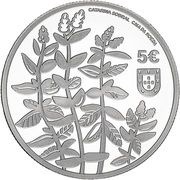5 Euros Longleaf spearmint (mentha longifolia); Silver obverse image