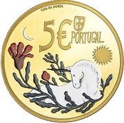 5 Euros The Unicorn; gold obverse image
