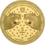 5 Euros Indo-Portuguese Furniture ; Gold obverse image