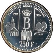 250 Francs Baudouin Foundation, Belgium, 1996 reverse image