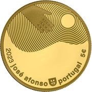 5 Euros José Afonso; Gold obverse image