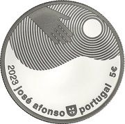 5 Euros José Afonso; Silver obverse image