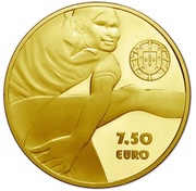 7½ Euros Sport Heroes - Eusébio; Gold obverse image