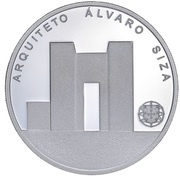 7½ Euros Álvaro Siza; Proof issue, Portugal, 2017 reverse image