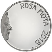 7½ Euro Sport Heroes - Rosa Mota; Proof issue, Portugal, 2018 reverse image
