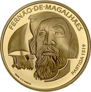7½ Euros 500th anniversary of Magellan circun-navigation; Gold, Portugal, 2019 reverse image