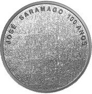 7½ Euros José Saramago; Proof issue, Portugal, 2022 reverse image