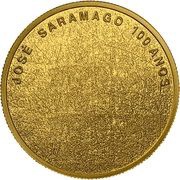 7½ Euros José Saramago; Gold, Portugal, 2022 reverse image