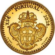 7½ Euro Numismatic Treasures - 24 Escudos "DOBRA"; Gold, Portugal, 2024 reverse image