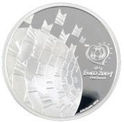 8 Euros Values of Football - Celebration; .925 Silver, Portugal, 2003 reverse image