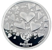 8 Euros Values of Football - Passion; .925 Silver reverse image