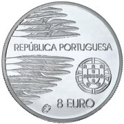 8 Euros End of World War II; proof issue obverse image