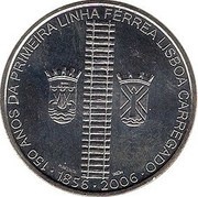 8 Euros First Railway In Portugal, Portugal, 2006 reverse image