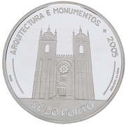 10 Euros Cathedral of Porto; proof issue, Portugal, 2005 reverse image