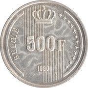 500 Francs - Baudouin I 60th Birthday of King Baudouin; Dutch text obverse image