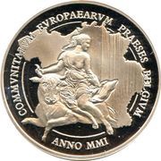 500 Francs Belgian European Union Presidency, Belgium, 2001 reverse image