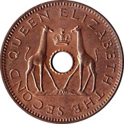 ½ Penny - Elizabeth II obverse image