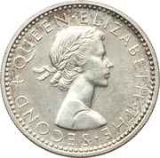6 Pence - Elizabeth II 1st portrait; Silver Proof obverse image