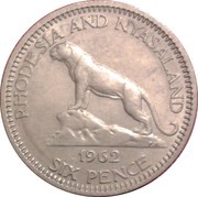 6 Pence - Elizabeth II 1st portrait reverse image