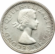 1 Shilling - Elizabeth II 1st portrait; Silver Proof obverse image